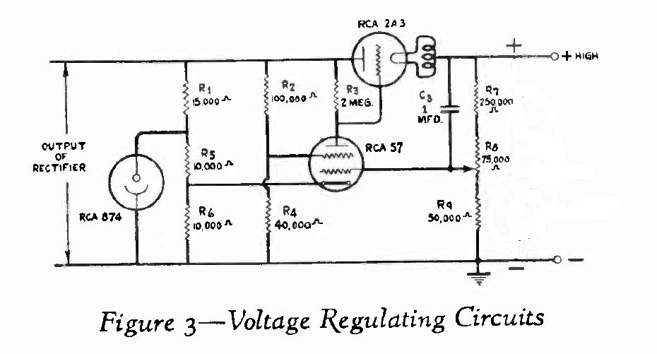 RCA regulated power supply simplified aschematic
